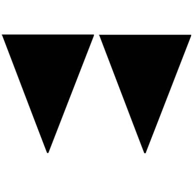 3x stuks zwarte vlaggetjes slingers/vlaggenlijnen van 5 meter