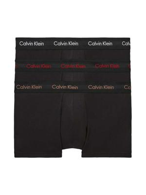 Calvin Klein - 3p Low Rise Trunk - Cotton Stretch - 6FB, Maat:L