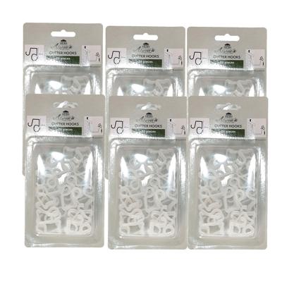 kerstverlichting ophang haakjes - 144x - wit -?4 cm -?bevestiging dakgoot - dakgoothaakjes