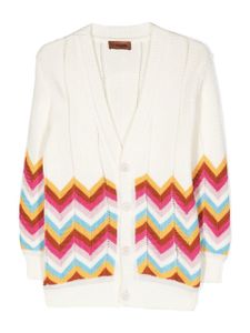 Missoni Kids cardigan à motif zig-zag - Tons neutres