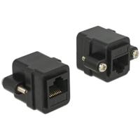 Delock RJ45 Netwerk Adapter [1x RJ45-bus - 1x RJ45-bus] Zwart - thumbnail