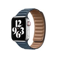 Apple origineel Leather Link Apple Watch M/L 38mm / 40mm / 41mm Baltic Blue - MY992ZM/A - thumbnail