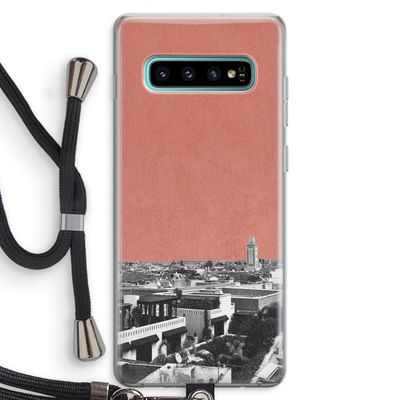 Marrakech Skyline : Samsung Galaxy S10 Plus Transparant Hoesje met koord