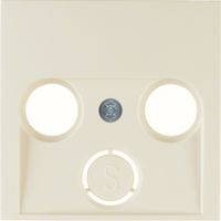 Berker S1 centraalplaat voor antennecontactdoos wit/creme glanzend ral 1013 Berker S1 centraalplaat voor antennecontactdoos wit/creme glanzend ral 1013