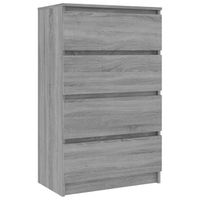 vidaXL Dressoir 60x35x98,5 cm bewerkt hout grijs sonoma eikenkleurig