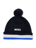 BOSS Kidswear bonnet en maille - Bleu - thumbnail