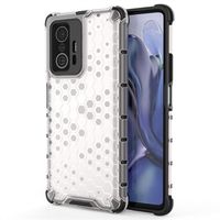 Xiaomi 11T/11T Pro Honeycomb Armored Hybride Hoesje - Doorzichtig - thumbnail