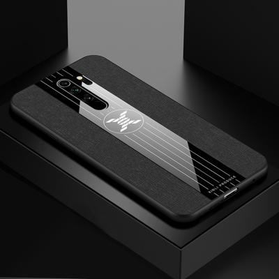 Voor Xiaomi Redmi Note 8 Pro XINLI stiksels doek textuur schokbestendige TPU beschermhoes (zwart)