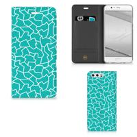 Huawei P10 Plus | Bookcase | Cracks Blue