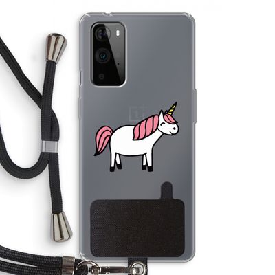 Eenhoorn: OnePlus 9 Pro Transparant Hoesje met koord