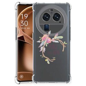 OPPO Find X6 Pro Stevig Bumper Hoesje Boho Text