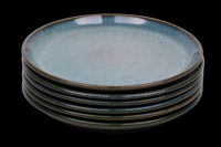 Set van 6 gebaksbordjes - 16 cm - Evora - groen - Portugees stoneware