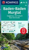 Wandelkaart 872 Baden-Baden - Murgtal | Kompass - thumbnail