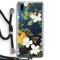 No flowers without bees: Huawei P20 Transparant Hoesje met koord