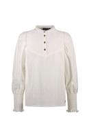 Like Flo Meisjes blouse smock manchet - Coco - Off wit