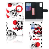 Telefoonhoesje met Naam Samsung Galaxy A02s | M02s Skull Red