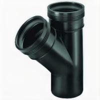 Wavin T-Stuk 45° Zwart 110mm, 2x Manchet 1x Spie - Slagvast & Hittebestendig PP
