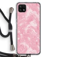 Abstract Painting Pink: Samsung Galaxy A22 5G Transparant Hoesje met koord