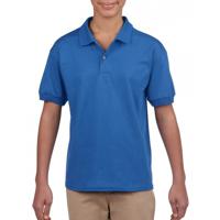 Kobalt blauw poloshirt voor jongens - korte mouwen - 190 grams