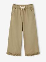 Wijde bermuda voor meisjes van lyocell kaki