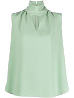 Alberto Biani blouse sans manches à encolure arrondie - Vert