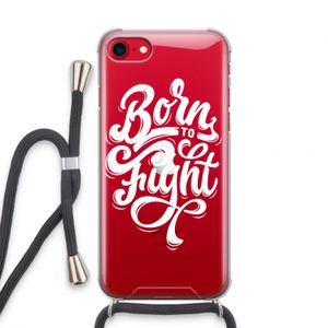 Born to Fight: iPhone SE 2020 Transparant Hoesje met koord