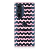 Motorola Edge 30 Pro TPU bumper Waves Roze - thumbnail