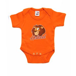 Oranje fan romper / kleding Holland leeuw voor Koningsdag / EK / WK voor babys 92 (18-24 maanden)  -