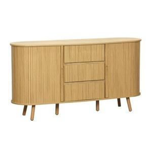 sweeek - Scandinavisch dressoir, 2 schuifdeuren, 3 laden, 150cm