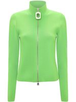 JW Anderson cardigan zippé à col montant - Vert