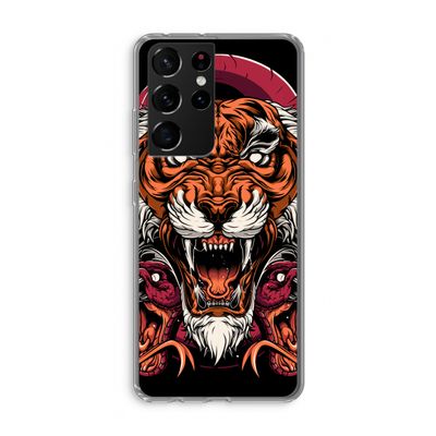 Tiger and Rattlesnakes: Samsung Galaxy S21 Ultra Transparant Hoesje