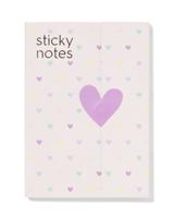 HEMA Plaknotities Hartjes Pastel