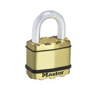 Masterlock 50mm laminated steel padlock - zinc outer treatment with brass finish - M5BEURD - thumbnail