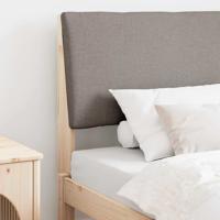 Gestoffeerd hoofdbord Taupe 100 cm Massief grenenhout