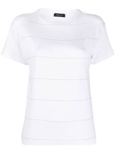 Fabiana Filippi t-shirt ornée de perles - Blanc