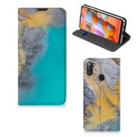 Samsung Galaxy M11 | A11 | Standcase | Marble Blue Gold Samsung Galaxy M11 | A11 | Standcase | Marble Blue Gold
