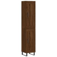 vidaXL Hoge kast 34,5x34x180 cm bewerkt hout bruin eikenkleur - thumbnail