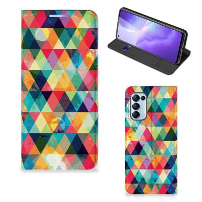 OPPO Find X3 Lite | Hoesje met Magneet | Geruit