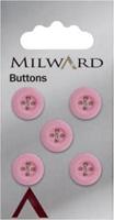 Milward Knoop Mat Roze 12mm (5 stuks)