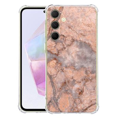 Samsung Galaxy A56 Hoesje - Marmer Oranje TPU Antishock