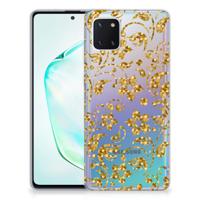 Samsung Galaxy Note 10 Lite | TPU Case | Gouden Bloemen