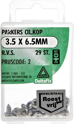 Parkers ck 3,5x9,5mm rvs 29st - Deltafix