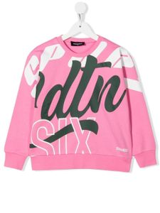 DSQUARED2 KIDS sweat imprimé à col ras du cou - Rose