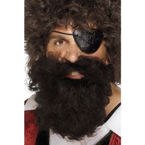 Bruine piraten verkleed baard voor heren
