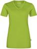 Hakro 187 Women's V-neck shirt COOLMAX® - Kiwi - 2XL