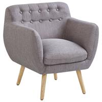 Beliani MELBY - Fauteuil-Grijs-Polyester