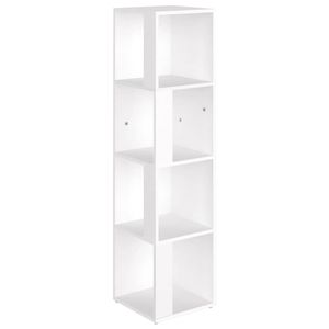 vidaXL Hoekkast 33x33x132 cm spaanplaat wit