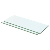 vidaXL Schappen 2 st 50x15 cm glas transparant - thumbnail