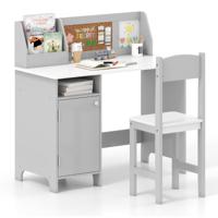 Kinderbureau set Kinderbureau met Houten Stoel Studentenbureau met Boekenplank