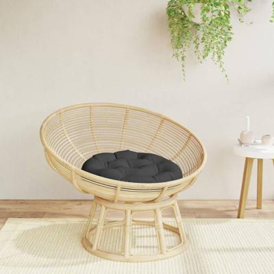 Zitkussen rond Ø 60x11 cm oxford stof zwart